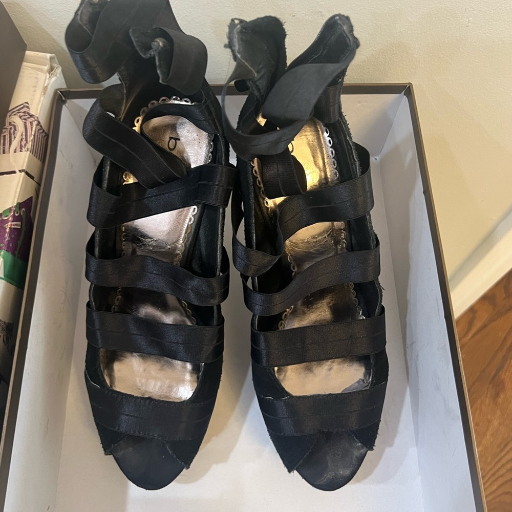 Bebe suede heels